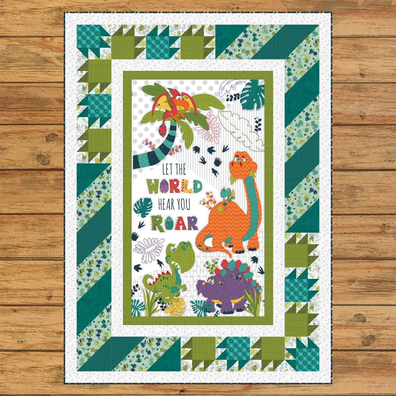 Born to Roar Panel Quilt Kit Version #1