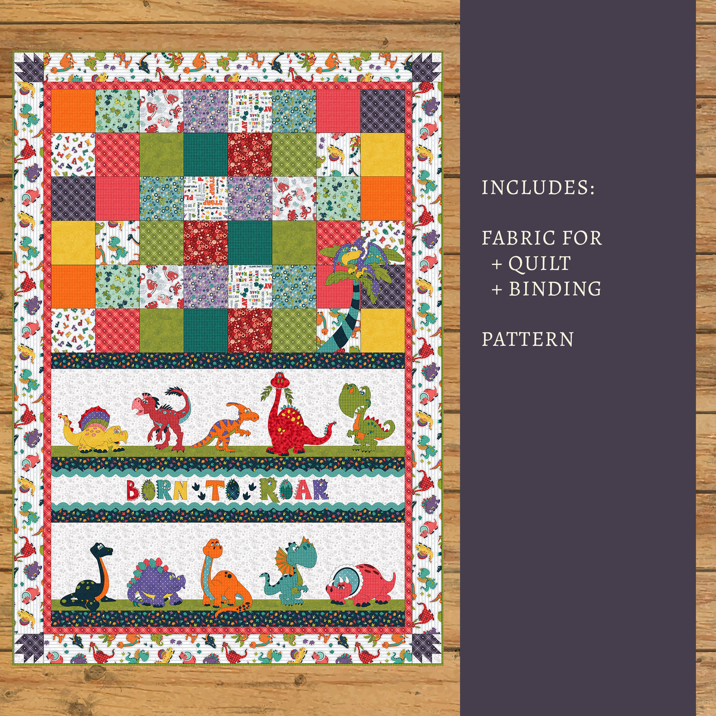 Born to Roar Applique Quilt Kit