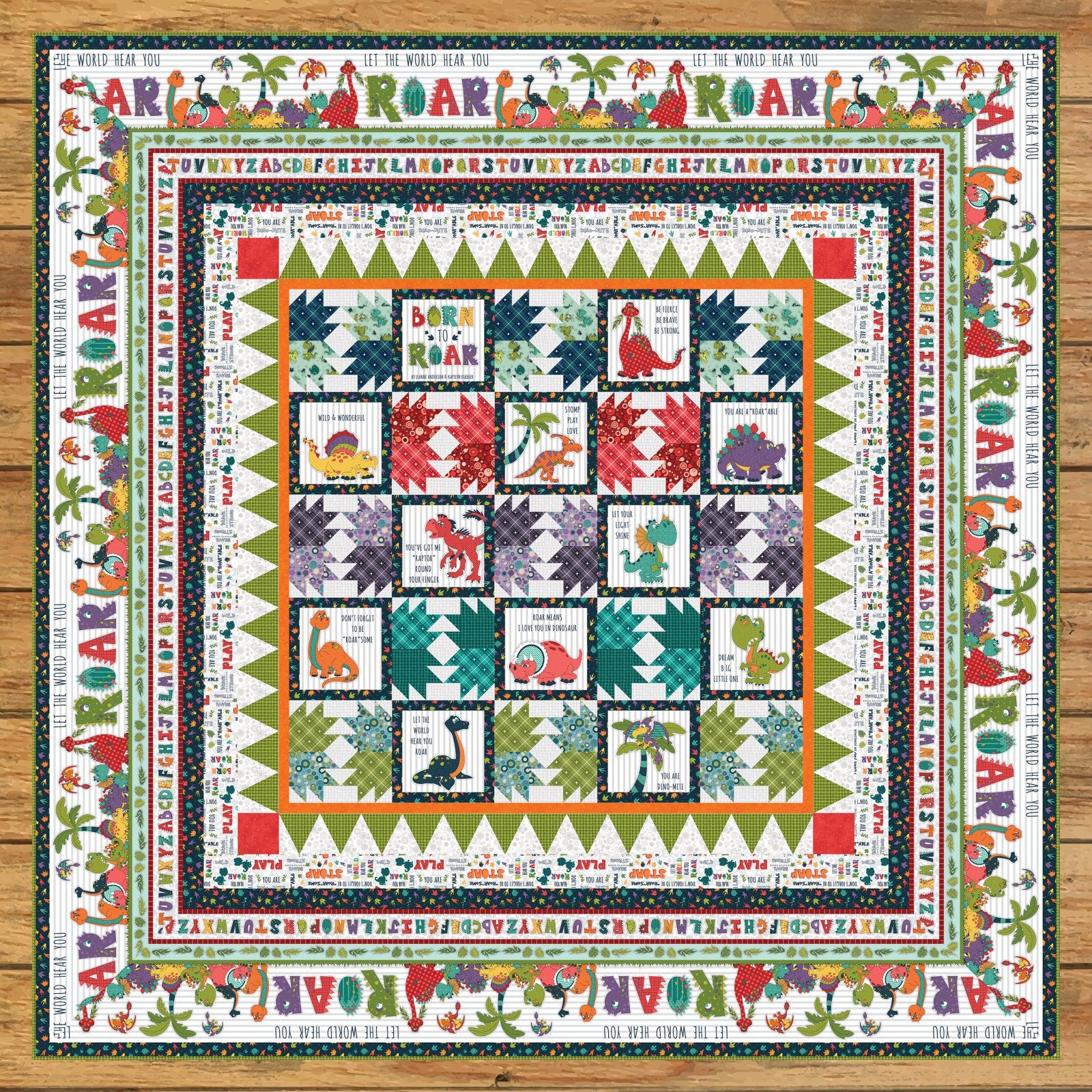 Born to Roar Book Panel Quilt Kit Version #2