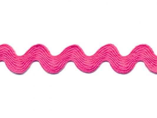 Large Bright Pink Ric Rac - 1 yd Cut