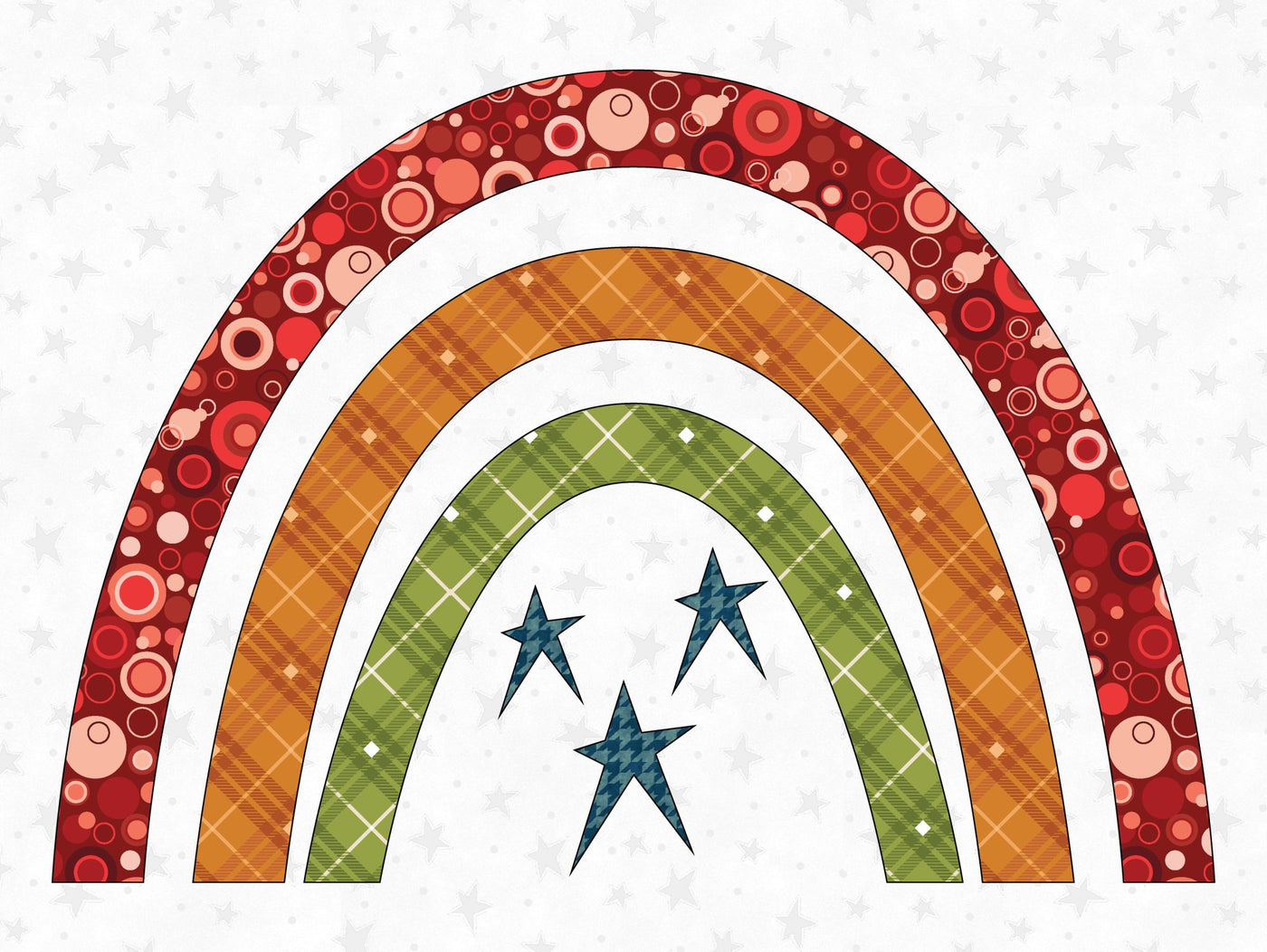 Bright Rainbow Applique