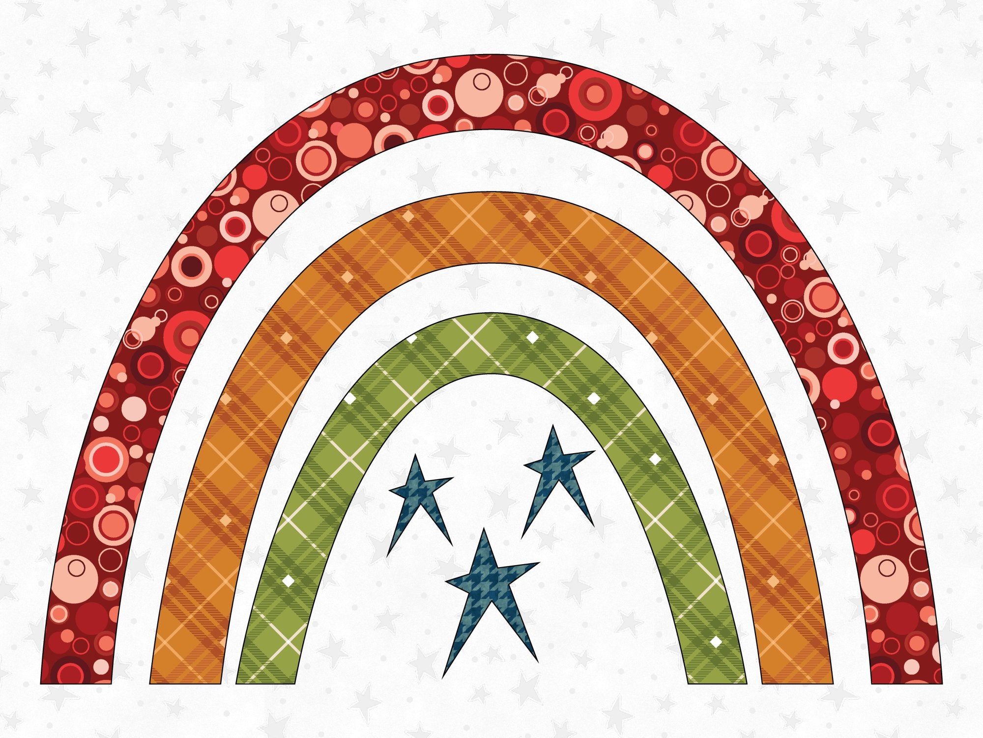Bright Rainbow Applique