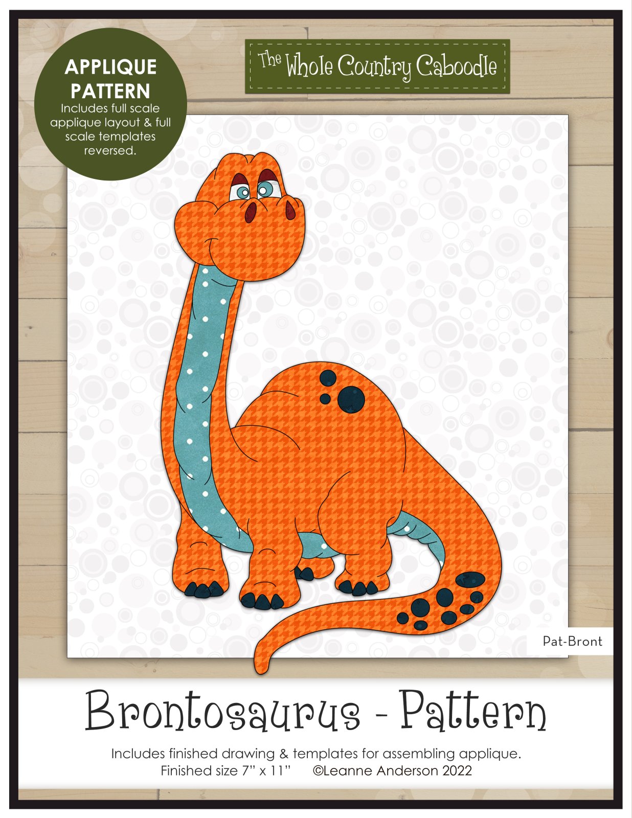 Brontosaurus Applique