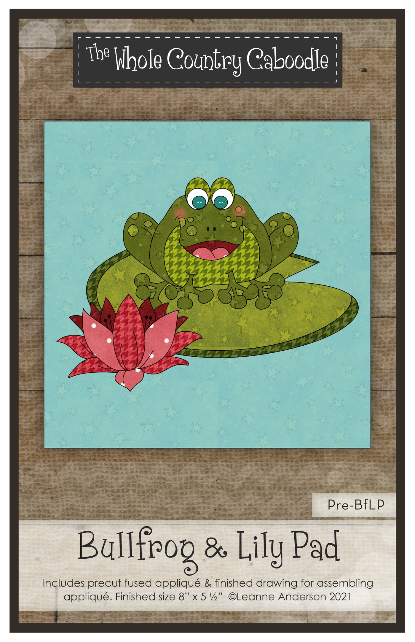 Bullfrog & Lily Pad Applique