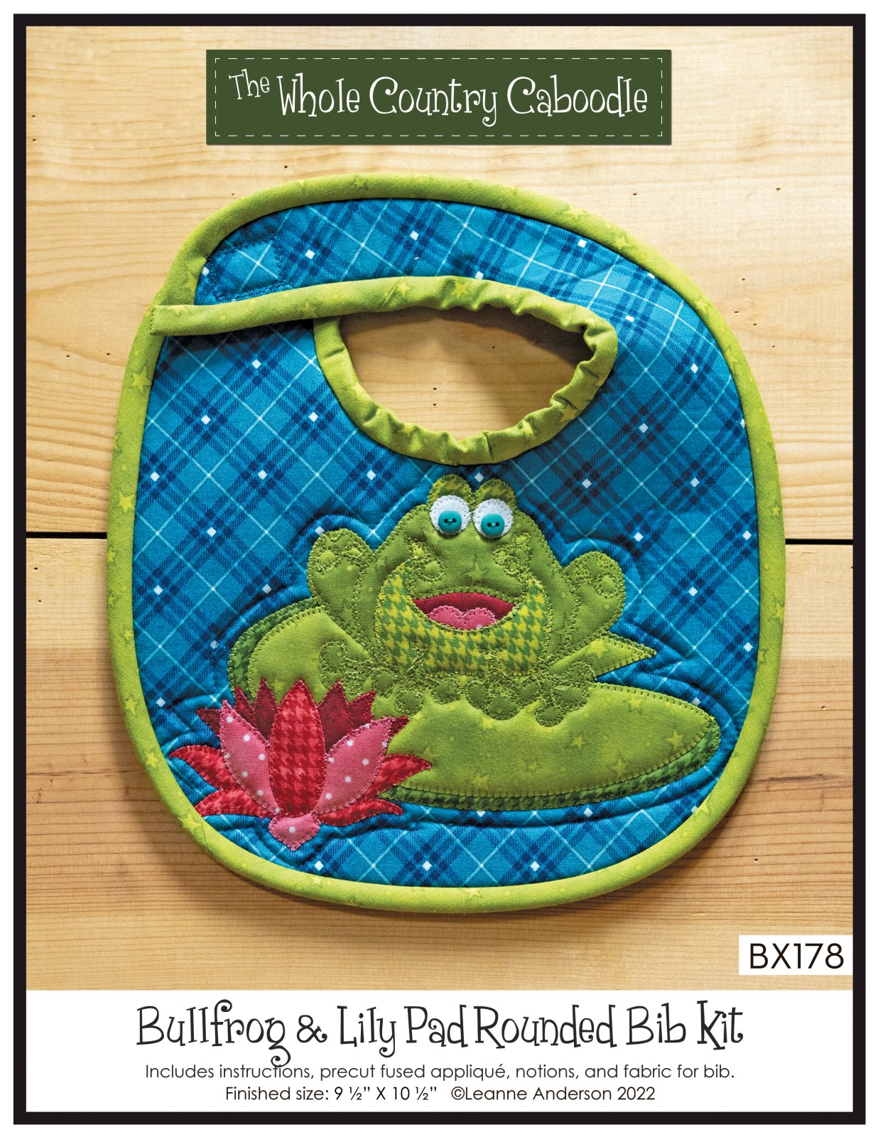 Bullfrog & Lily Pad Rounded Bib Kit