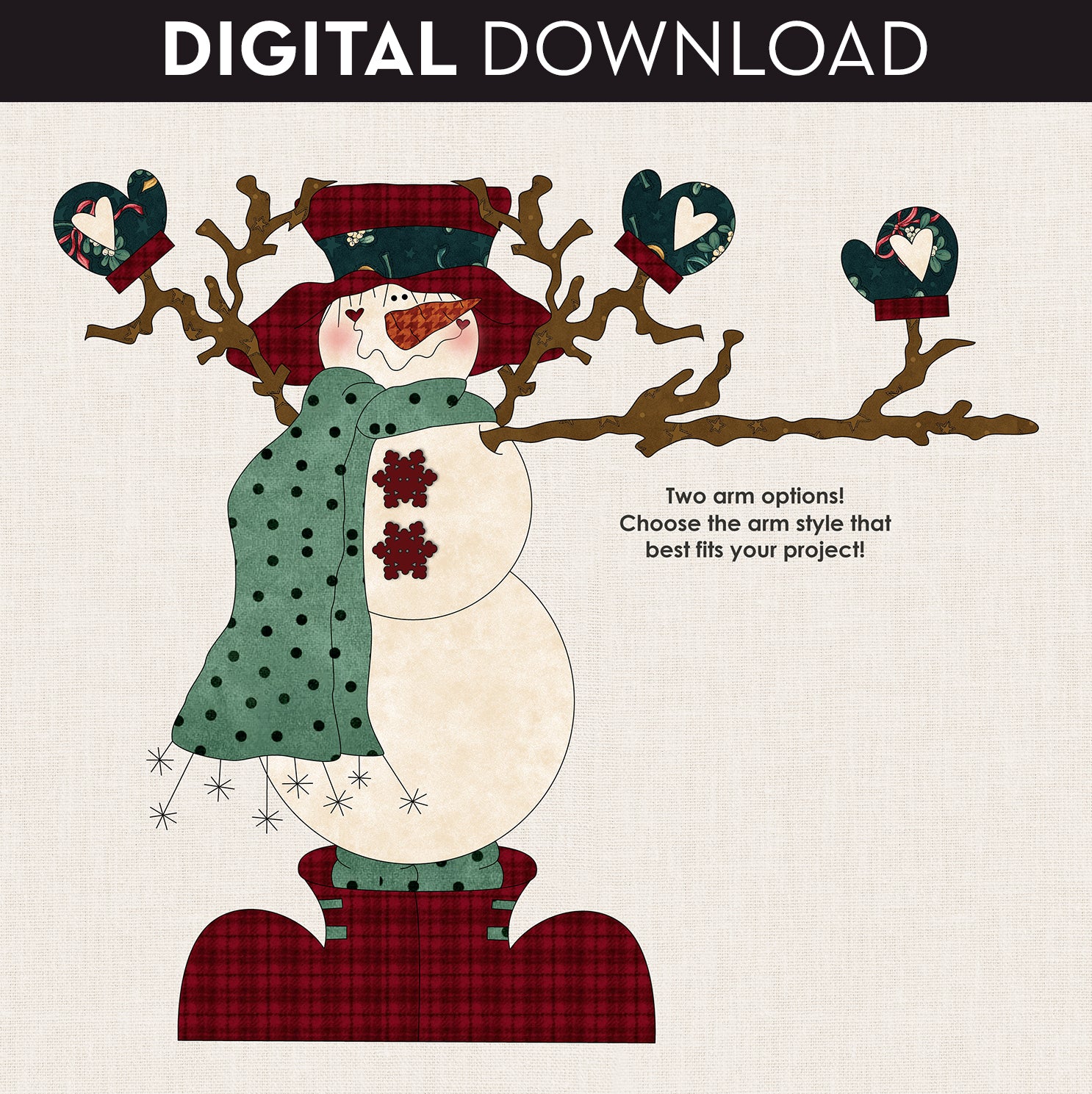 Bundle Up Frosty Applique