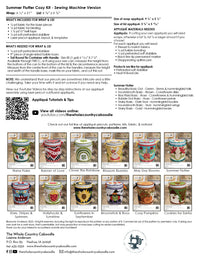 Summer Flutter Cozy Kit - Sewing