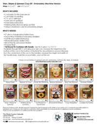 Stars Stripes & Spinners Cozy Kit - Embroidery