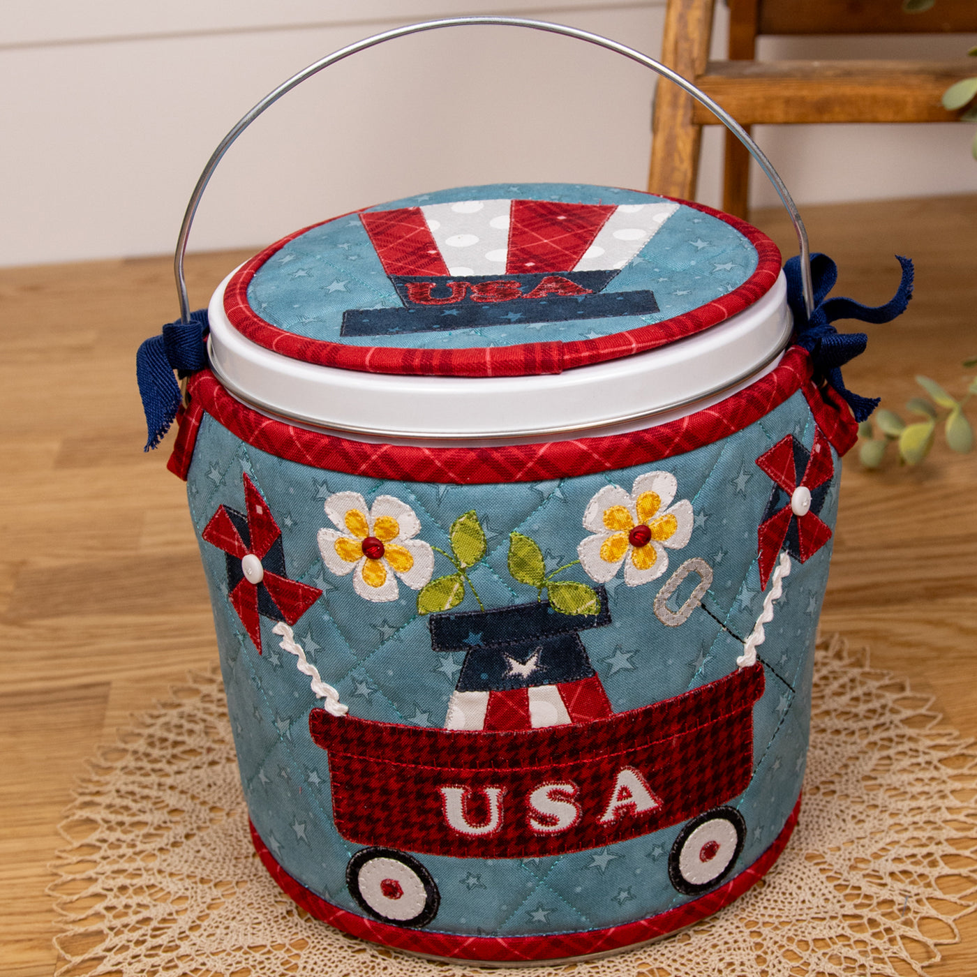 Stars Stripes & Spinners Cozy Kit - Embroidery