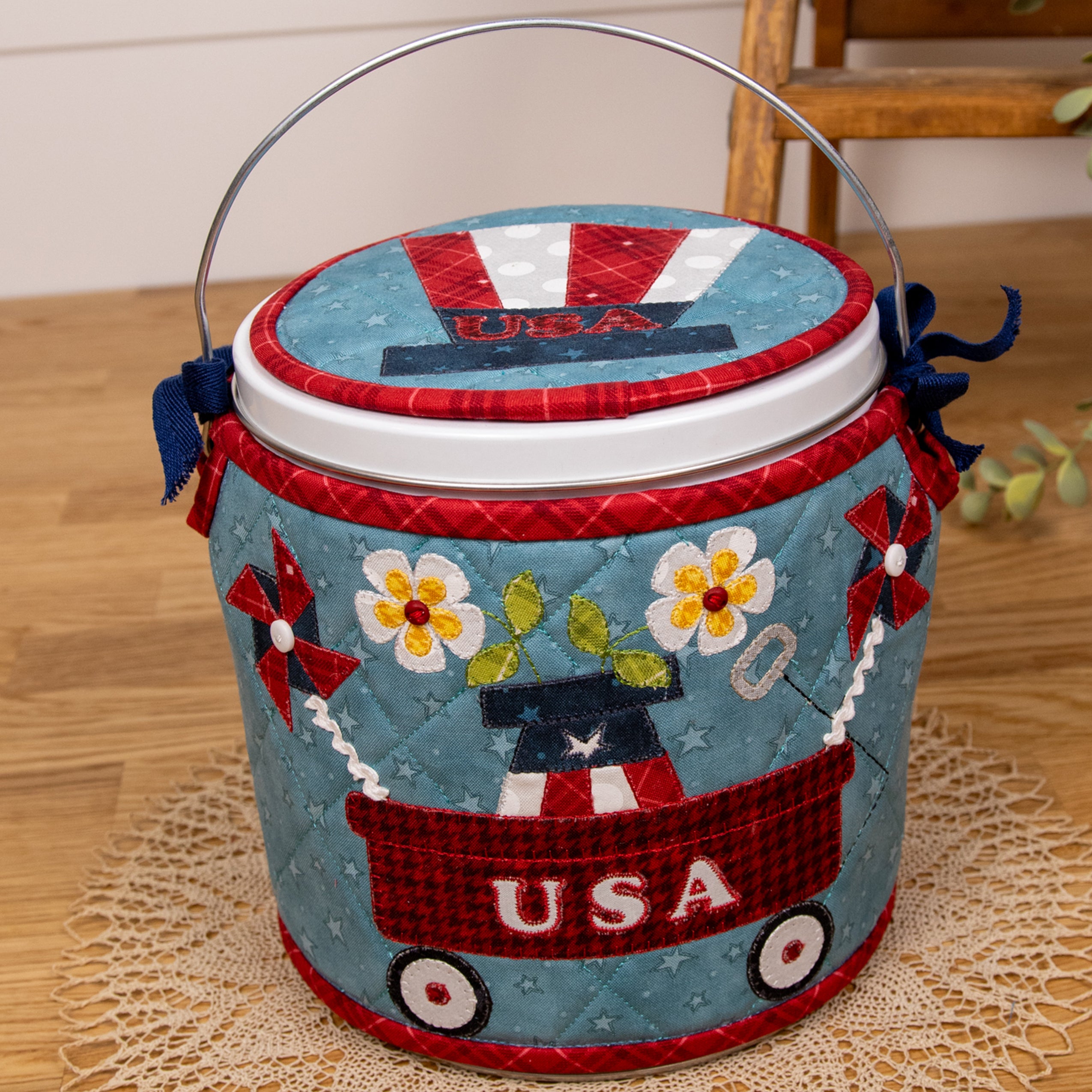 Stars Stripes & Spinners Cozy Kit - Embroidery