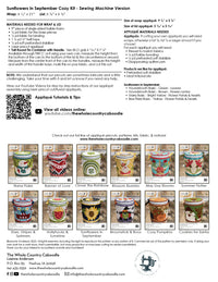 Sunflowers in September Cozy Kit - Sewing