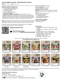 Cozy Pumpkins Cozy Kit - Sewing
