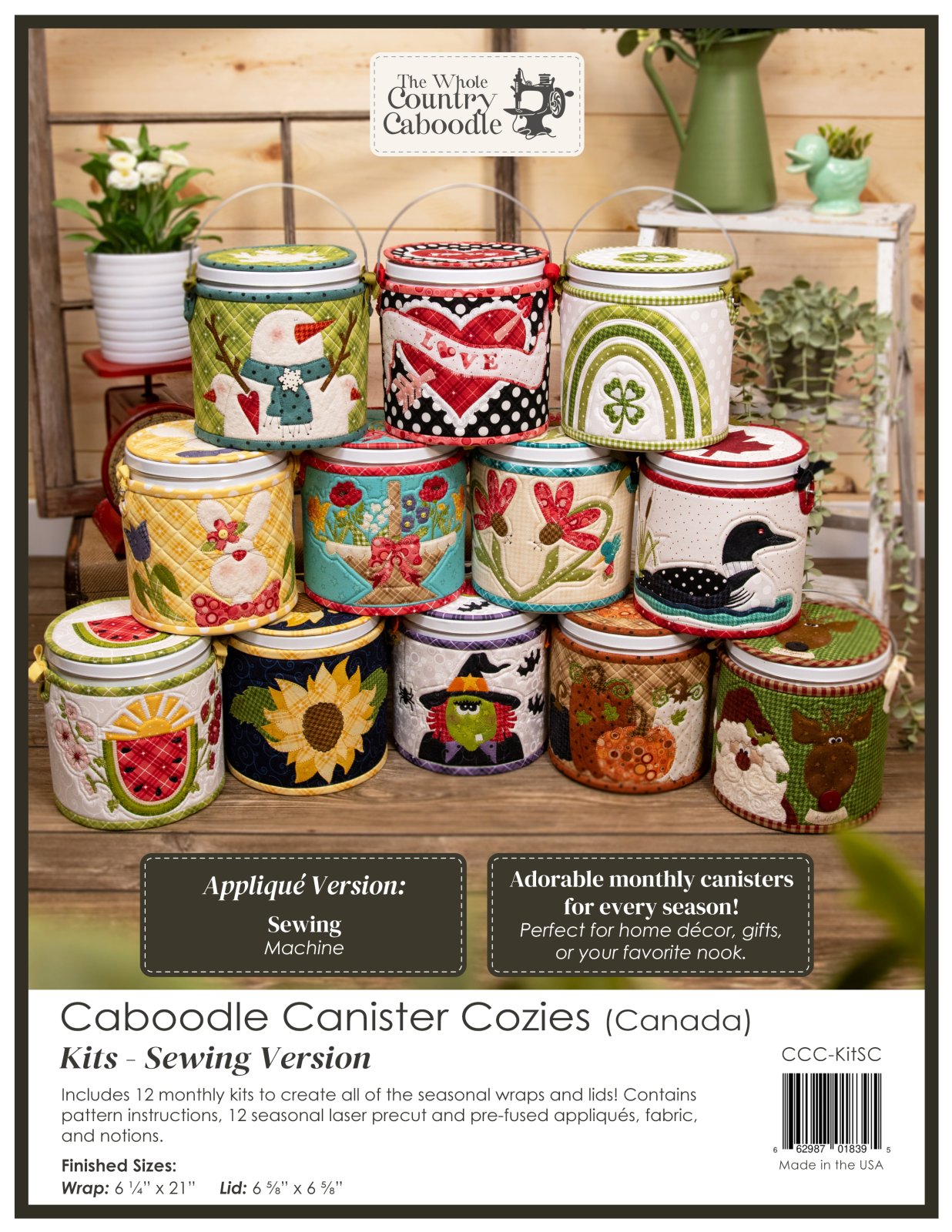 Caboodle Canister Cozy Kits - Canada - Sewing Version