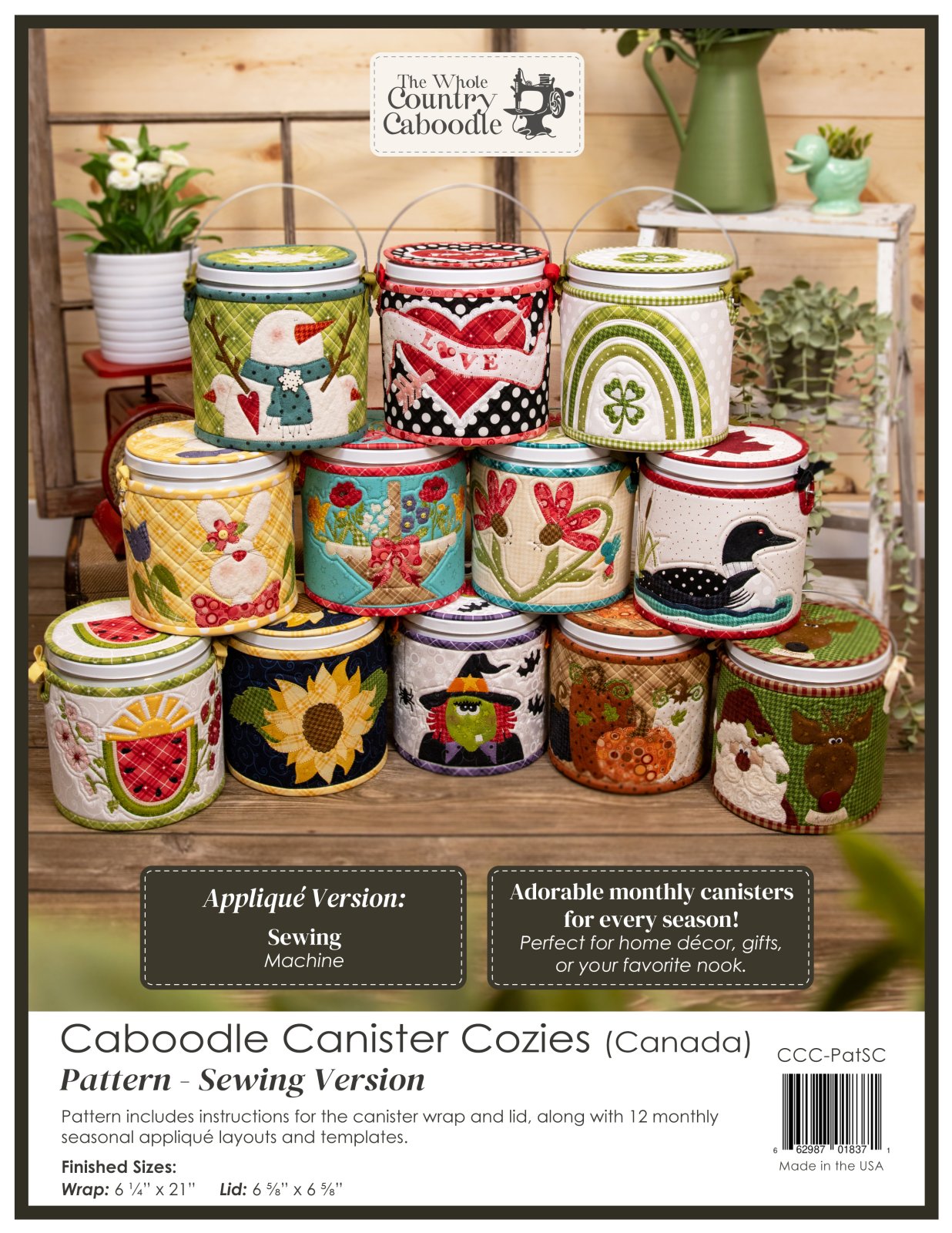 Caboodle Canister Cozies Pattern - Canada - Sewing Version