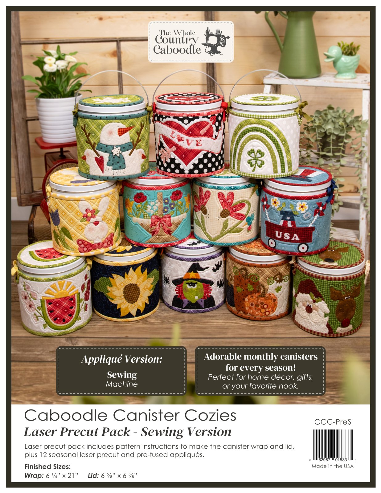 Caboodle Canister Cozies Laser Precut Pack - Sewing Version