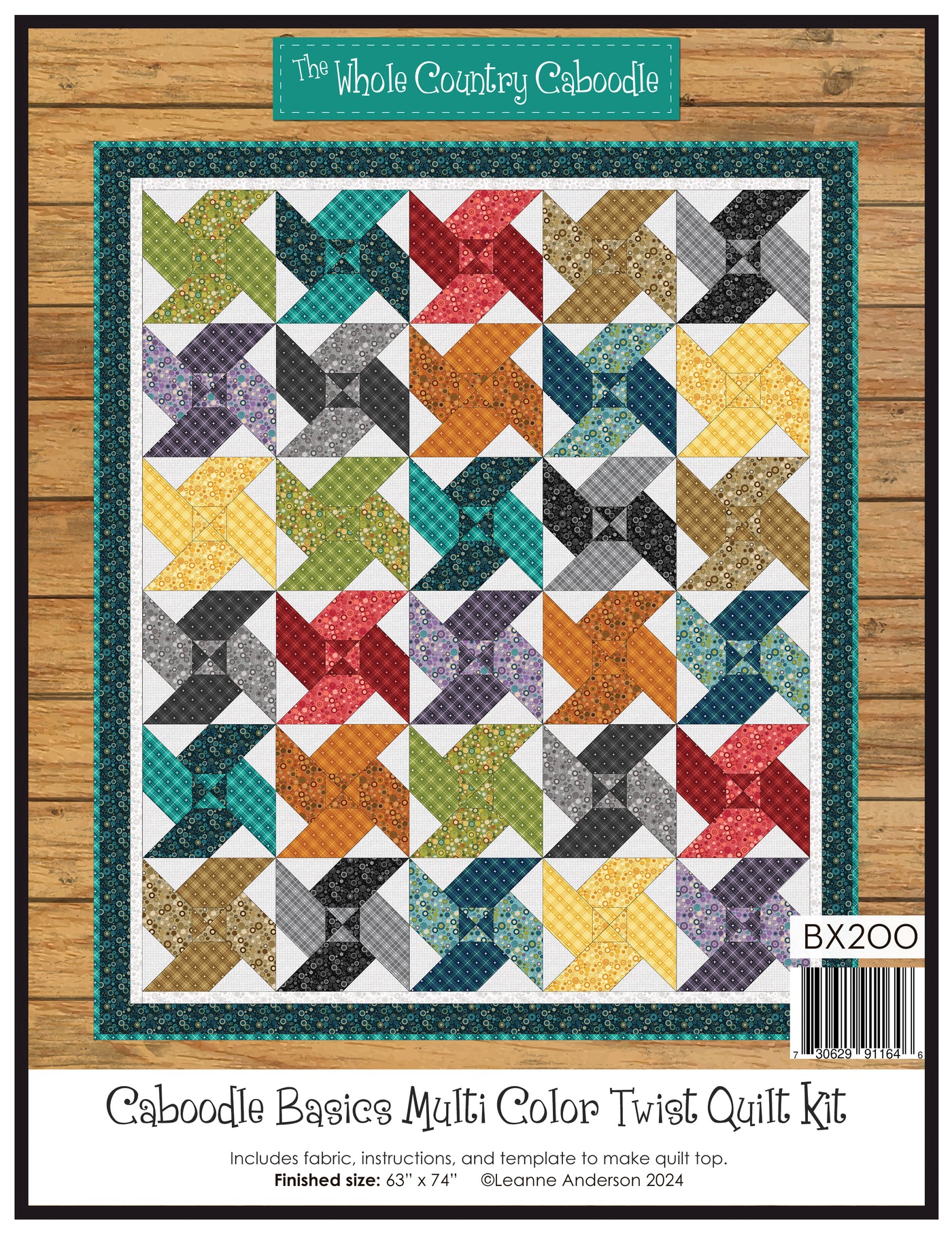 Caboodle Basics Multi Color Twist Quilt Kit