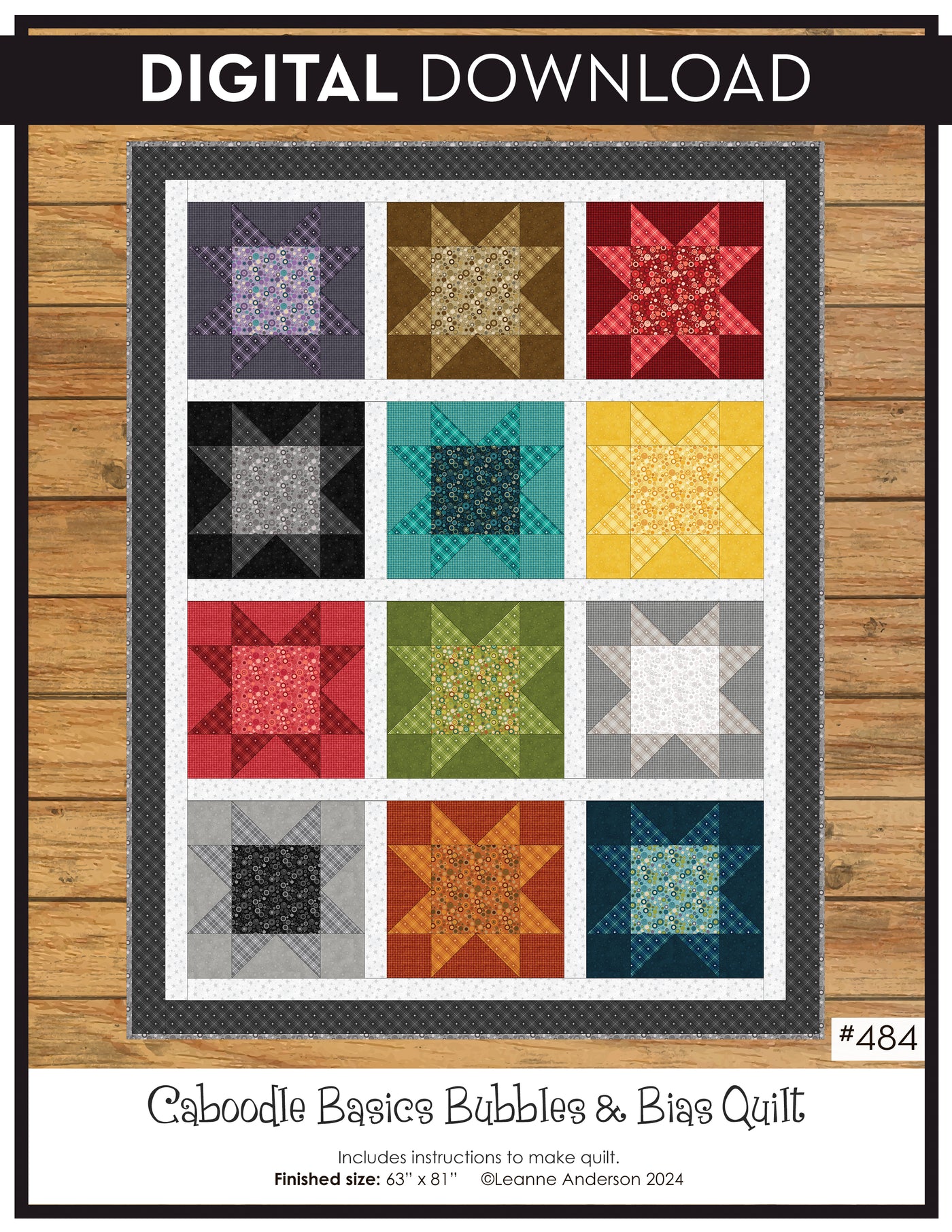 Caboodle Basics Bubbles & Bias Quilt Pattern