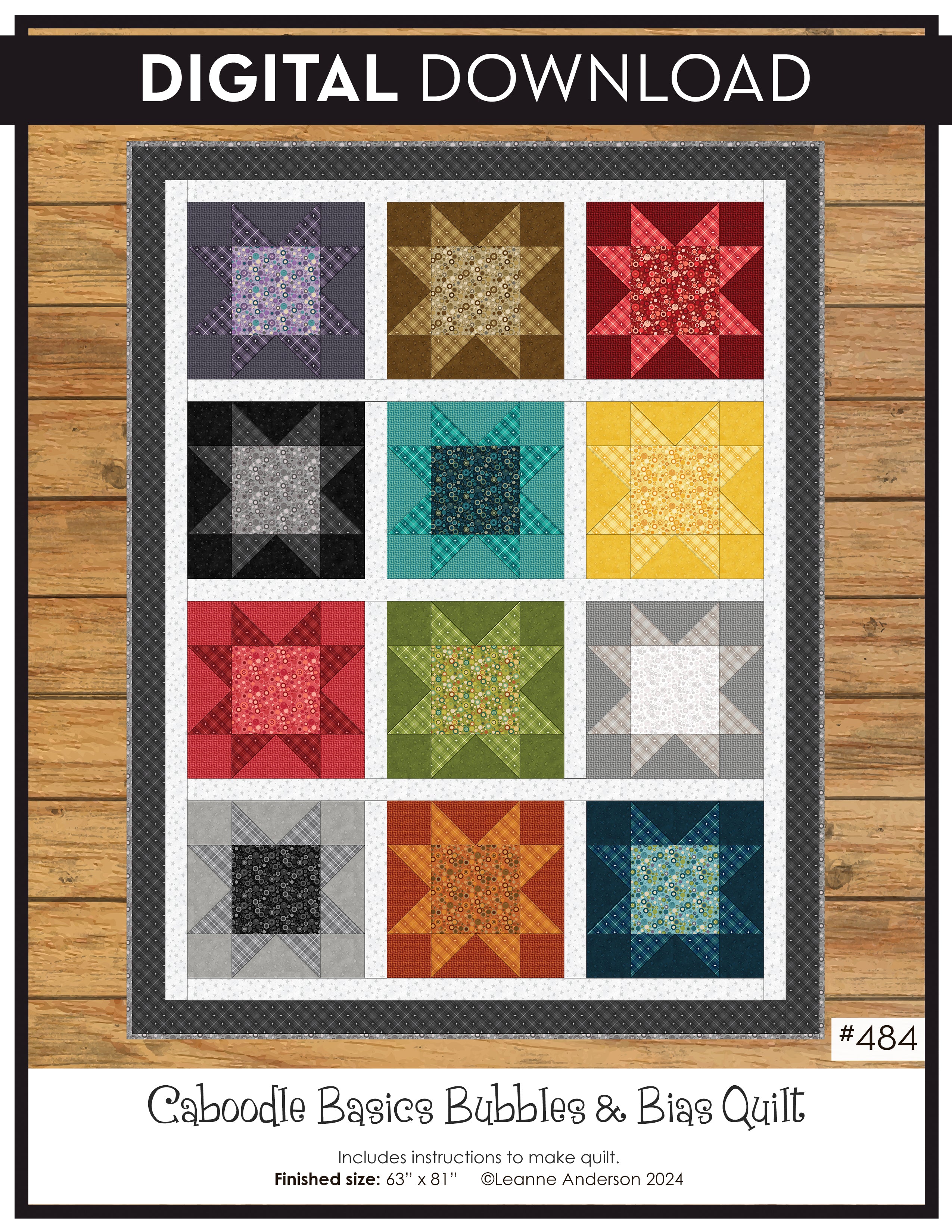 Caboodle Basics Bubbles & Bias Quilt Pattern