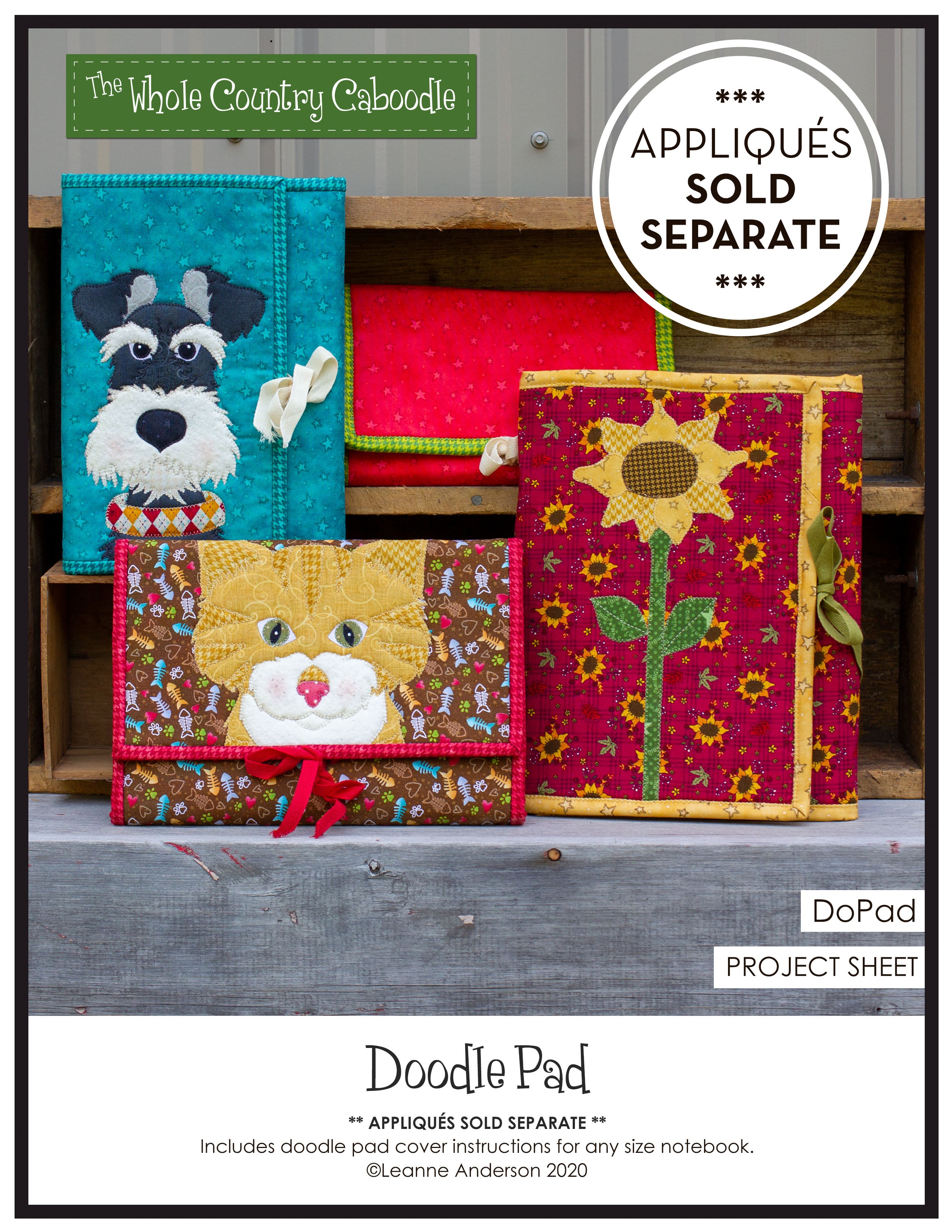 Doodle Pads Pattern (Appliques not included)