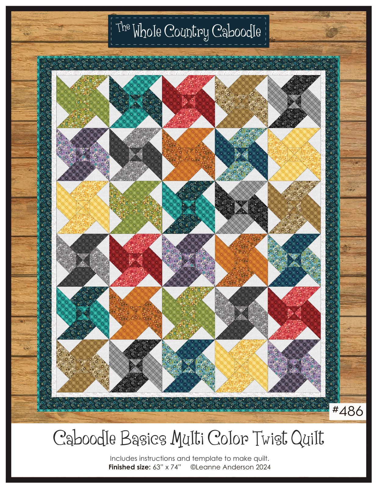 Caboodle Basics Multi Color Twist Quilt Pattern