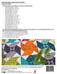 Caboodle Basics Multi Color Twist Quilt Pattern