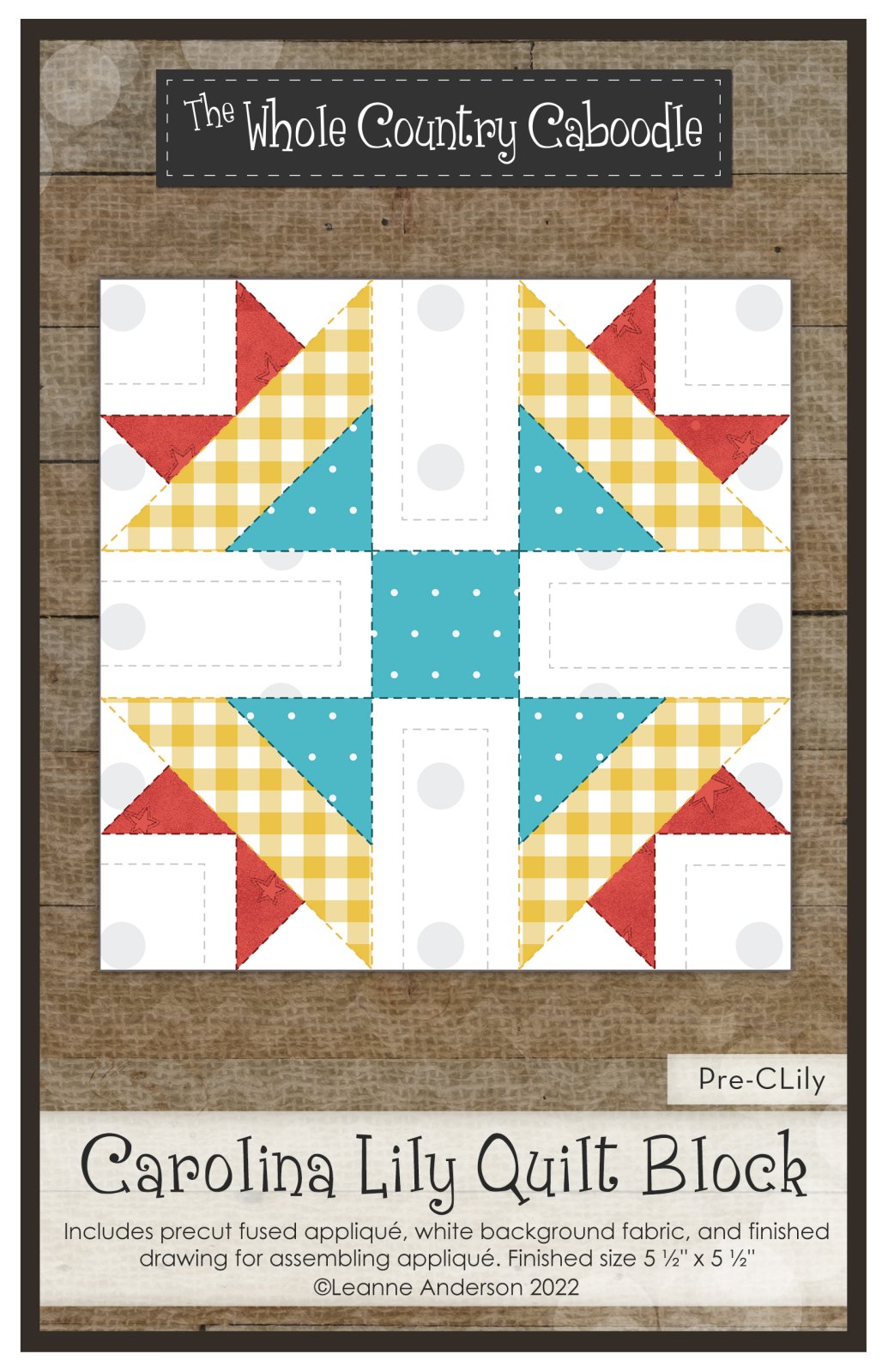 Carolina Lily Quilt Block Applique