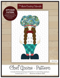 Chef Gnome Applique