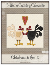 Chickens & Heart Applique