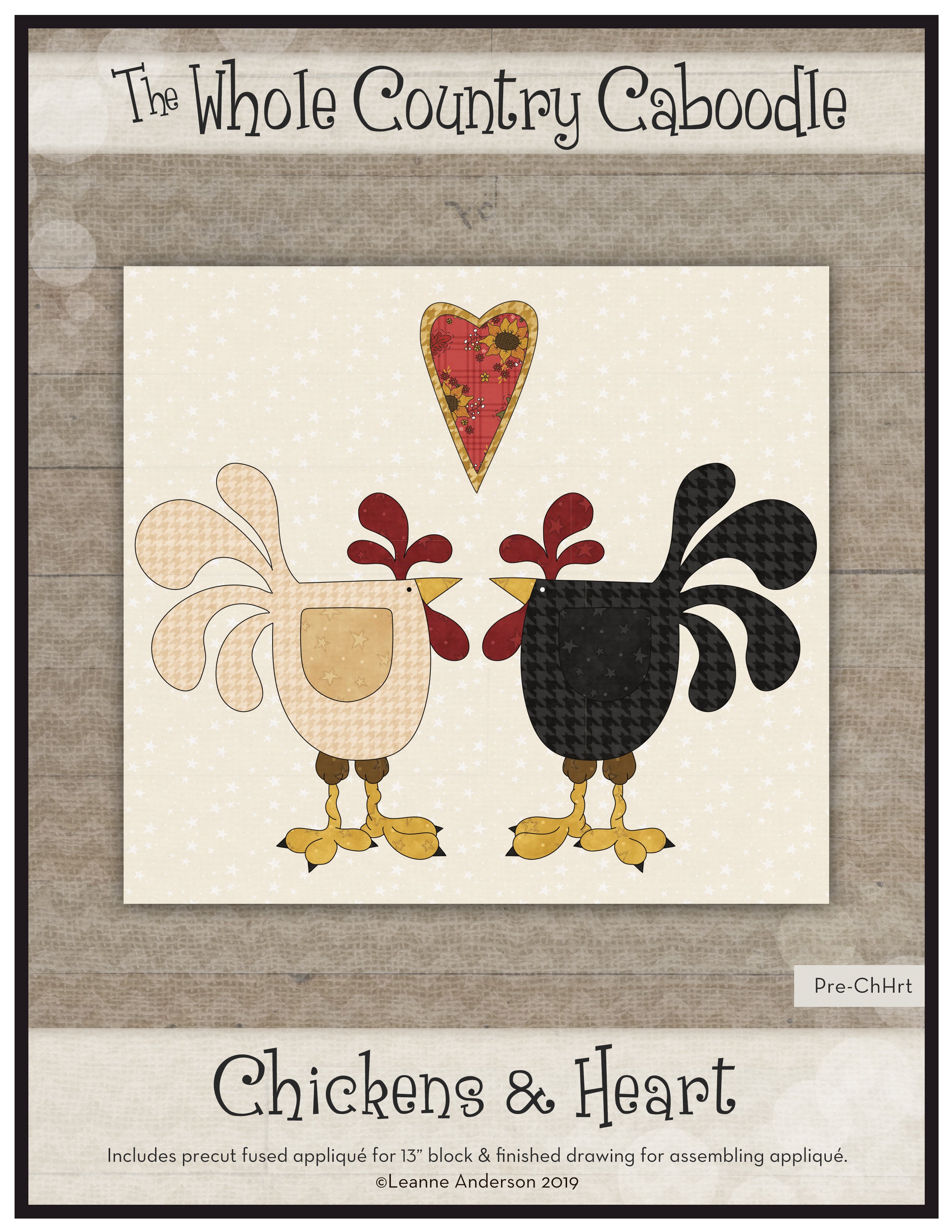 Chickens & Heart Applique