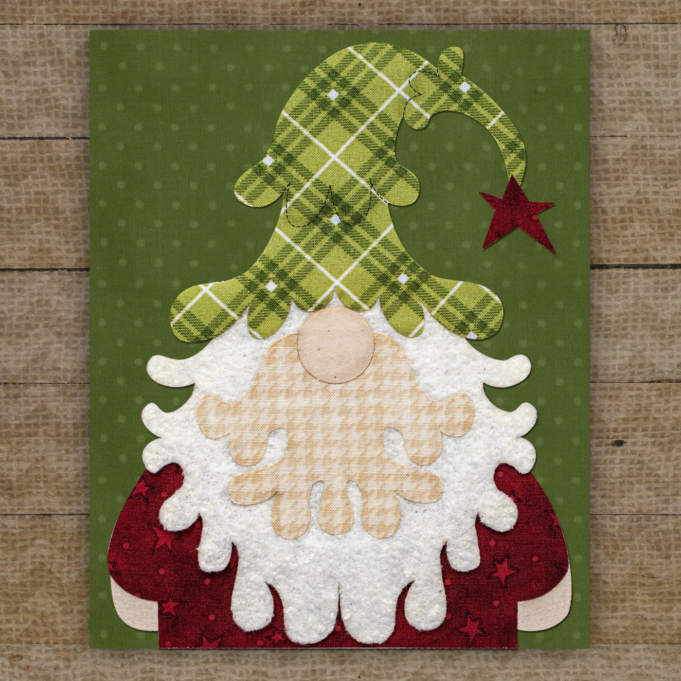 Christmas Tree Gnome Applique
