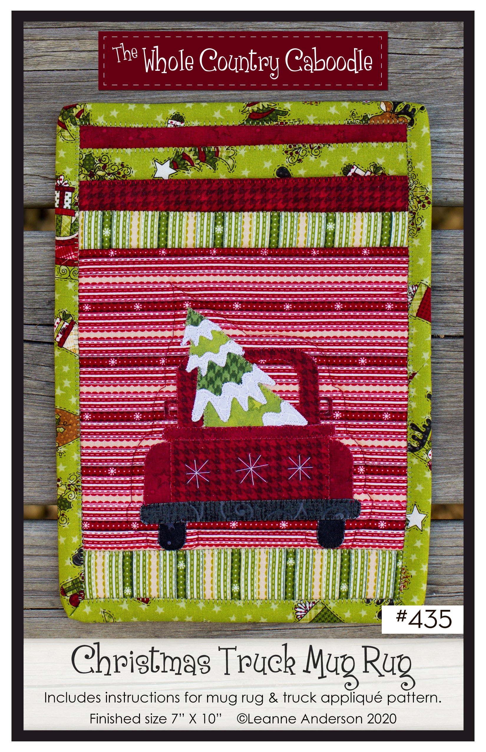 Christmas Truck Mug Rug Pattern