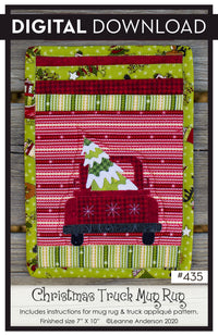 Christmas Truck Mug Rug Pattern