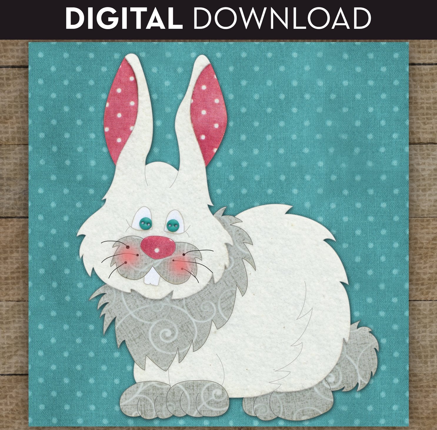 Cottontail Rabbit Applique