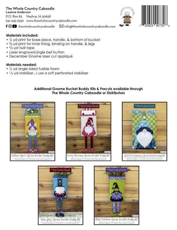 December St. Nick Gnome Bucket Buddy Kit