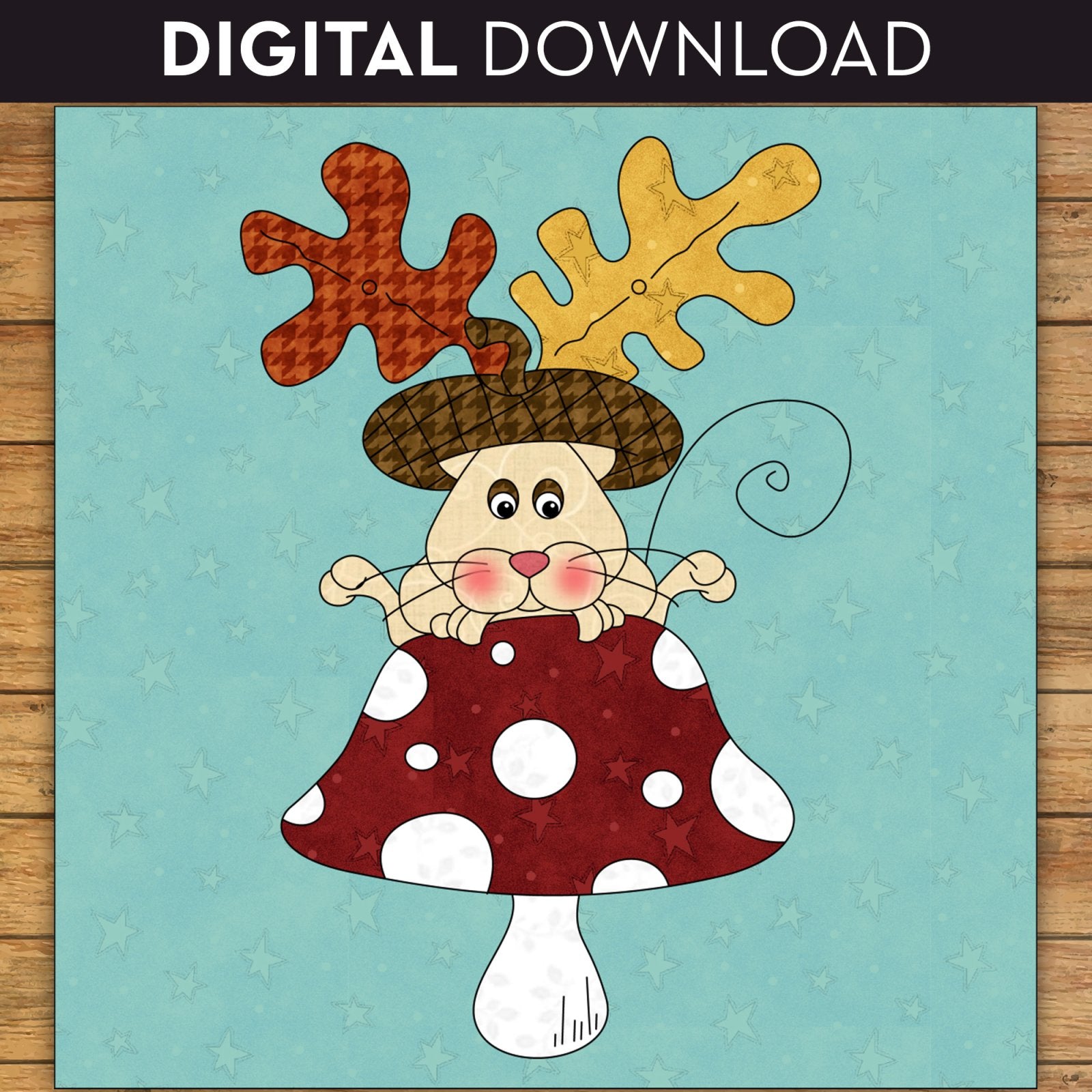 Mushroom & Mouse Applique
