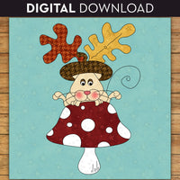 Mushroom & Mouse Applique