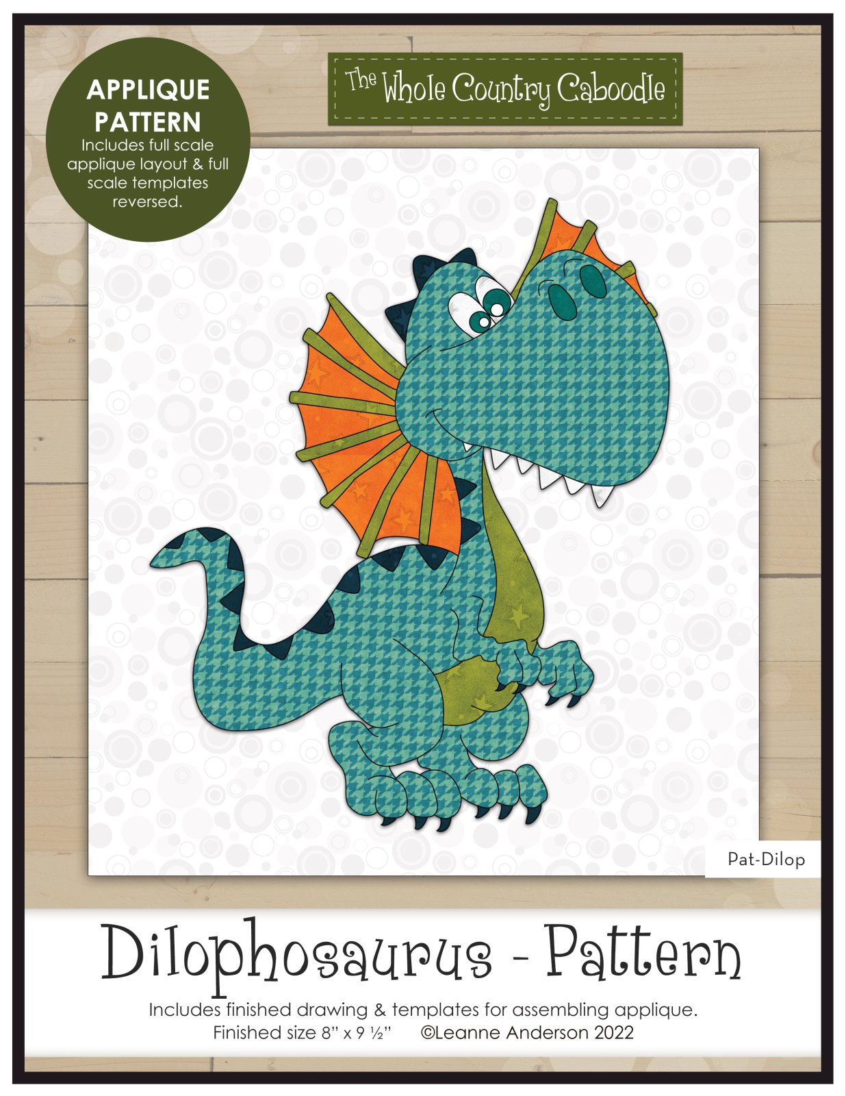 Dilophosaurus Applique