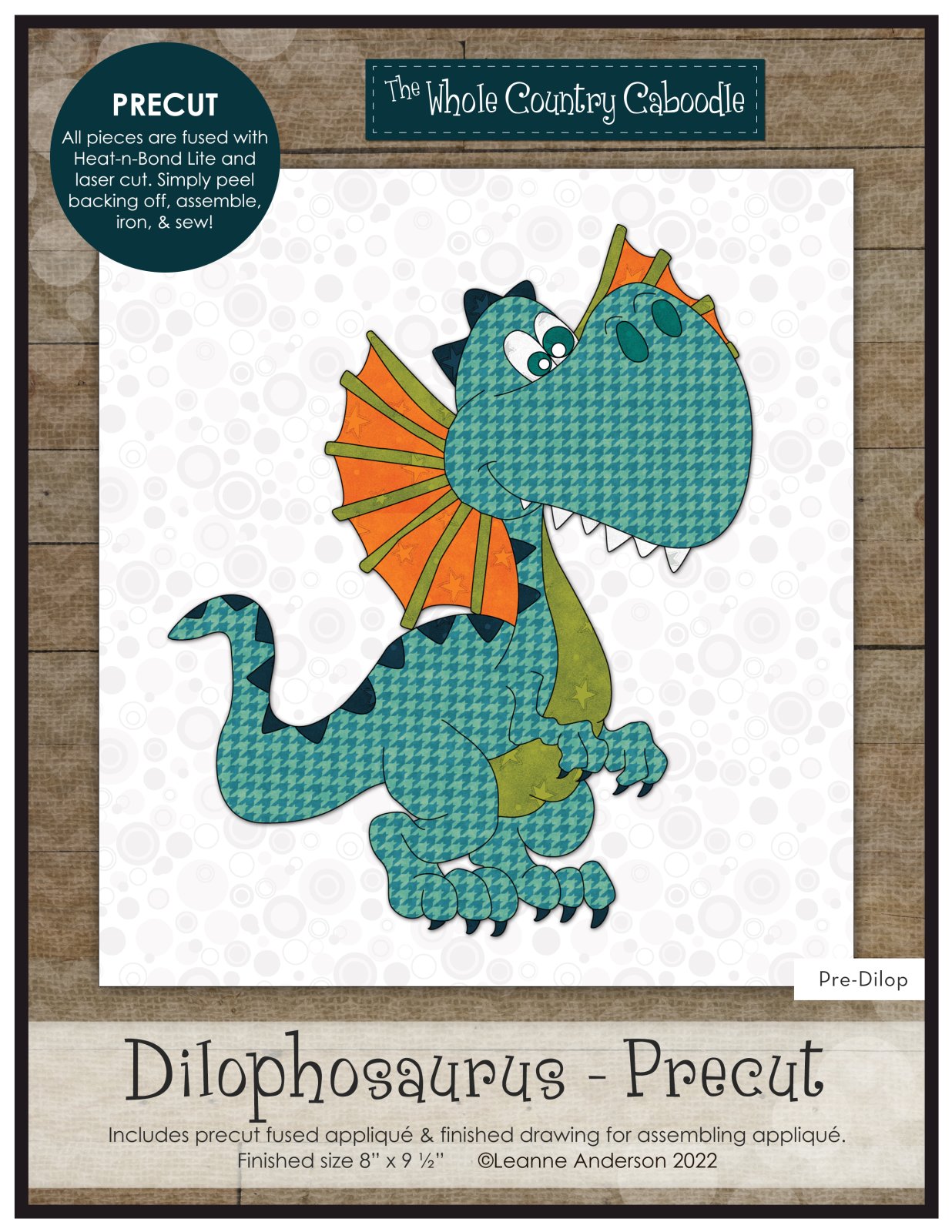 Dilophosaurus Applique