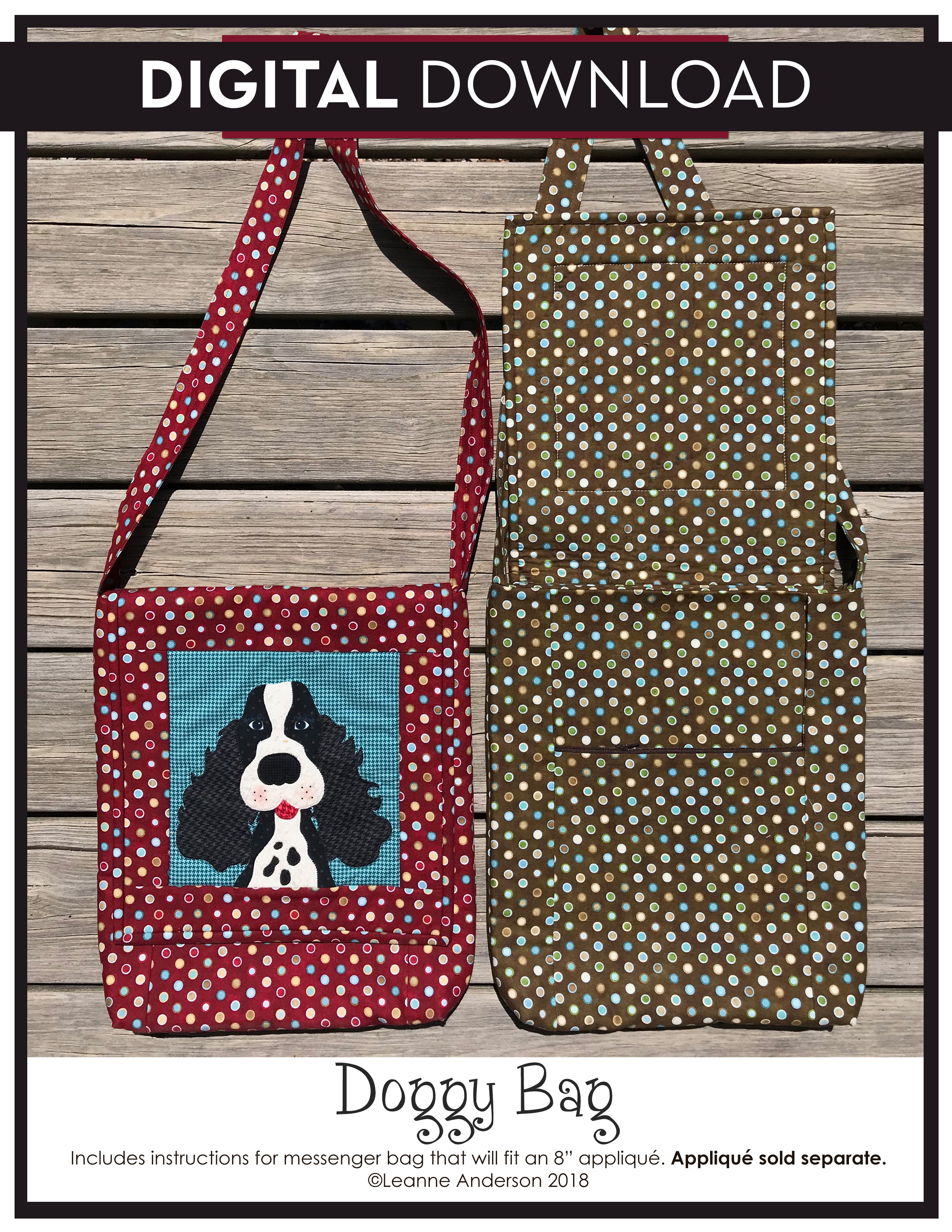 Doggy Bag Pattern (Appliques not included)