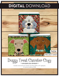 Doggy Treat Canister Cozy (Appliques not included)