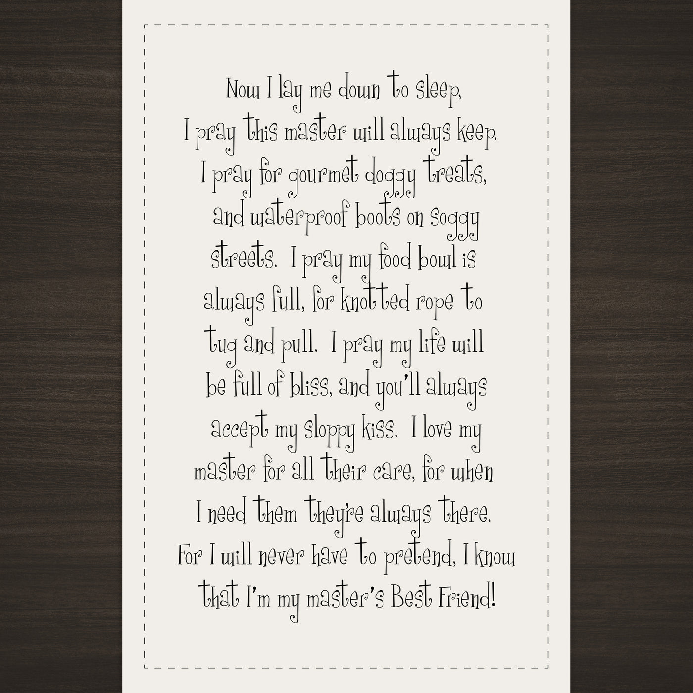 Dogs Prayer Panel & Pattern