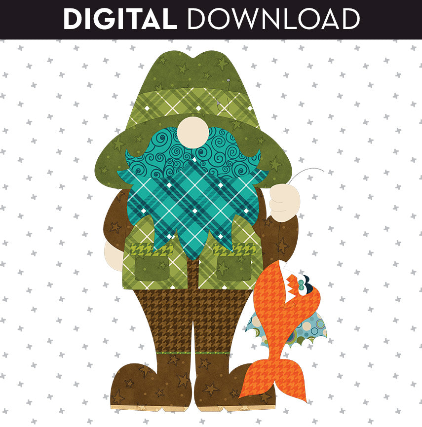 Angler Gnome Applique