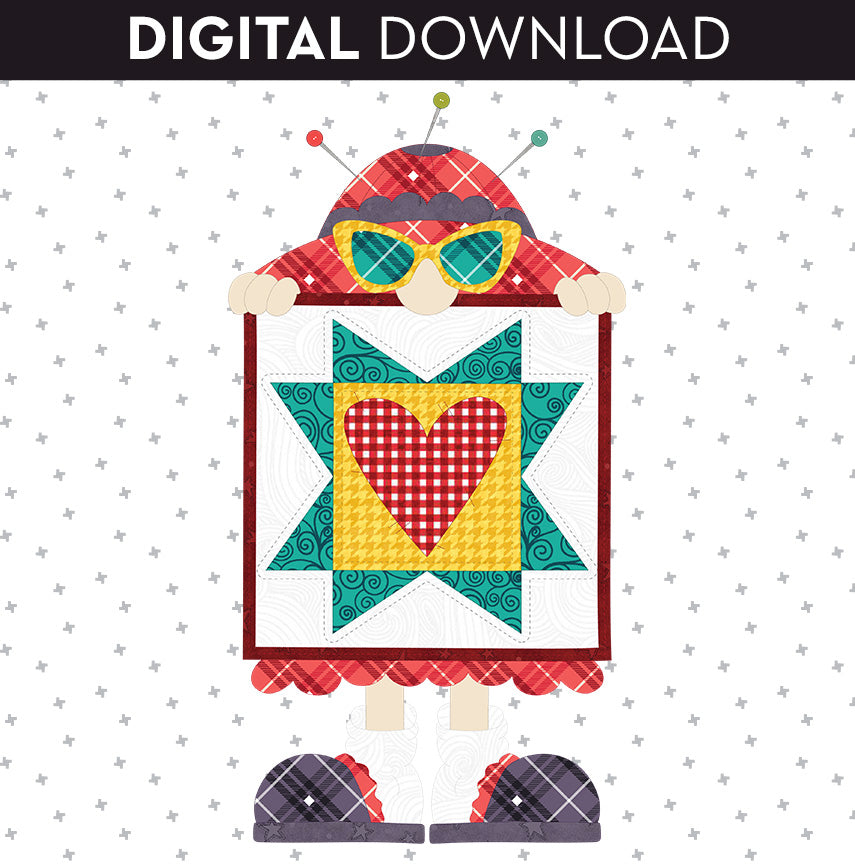 Quilter Gnome Applique
