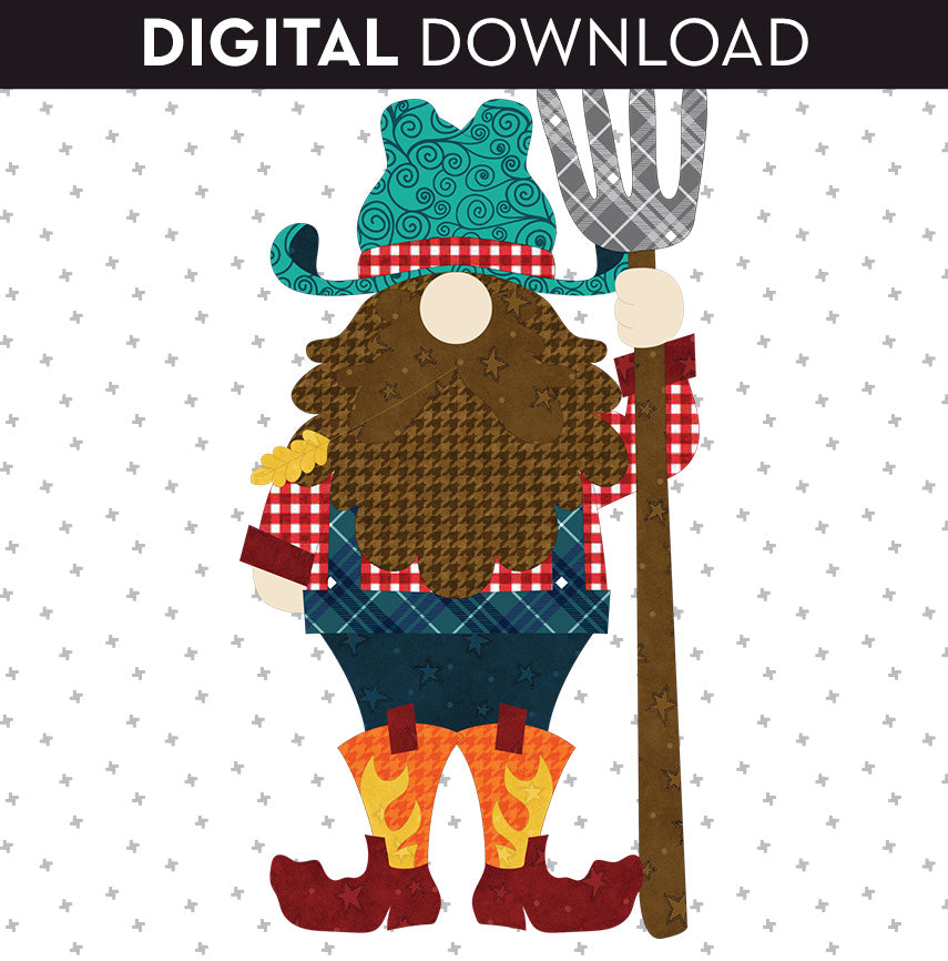 Farmer Gnome Applique