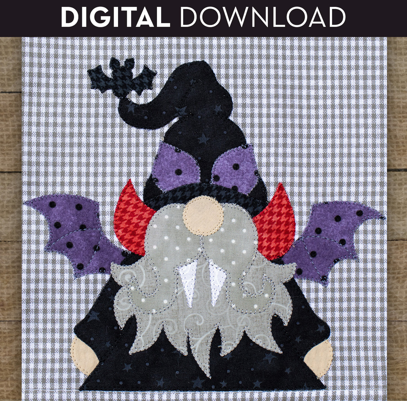 Dracula Gnome Applique