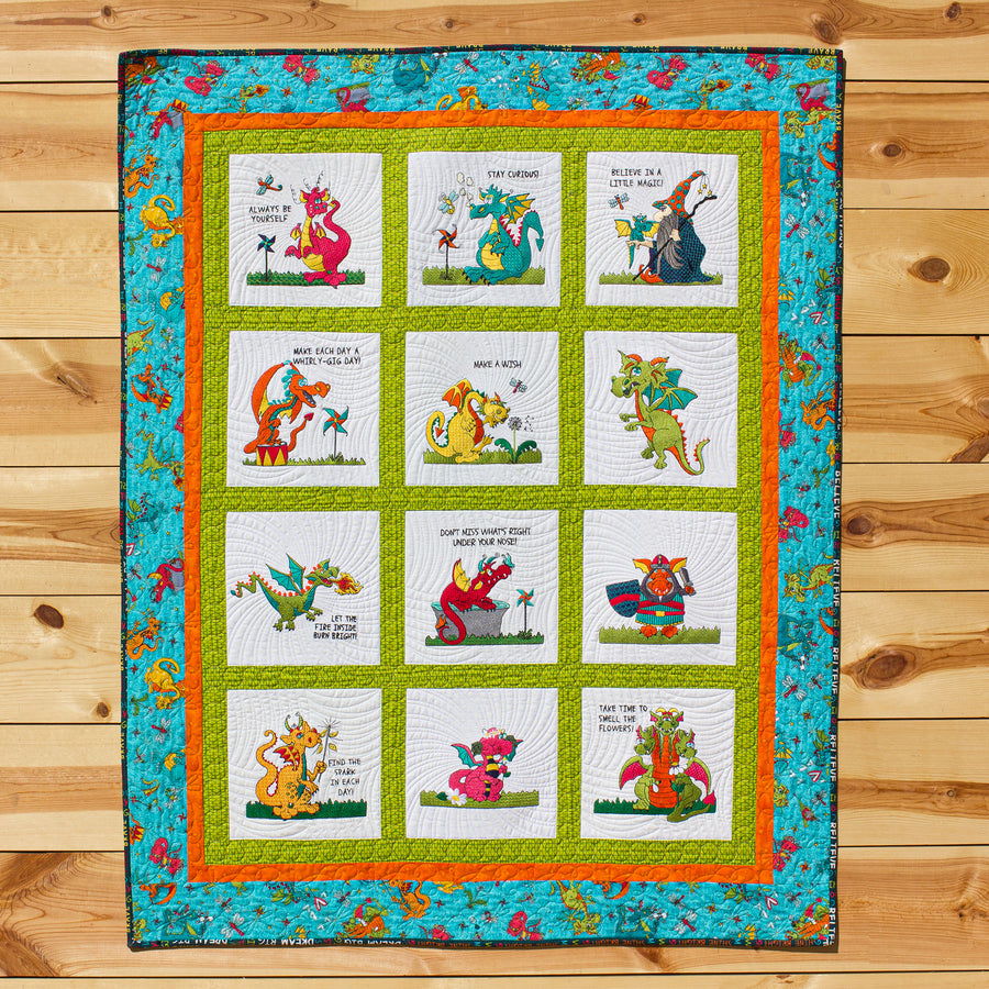 Whirly-Gig Dragon Embroidery