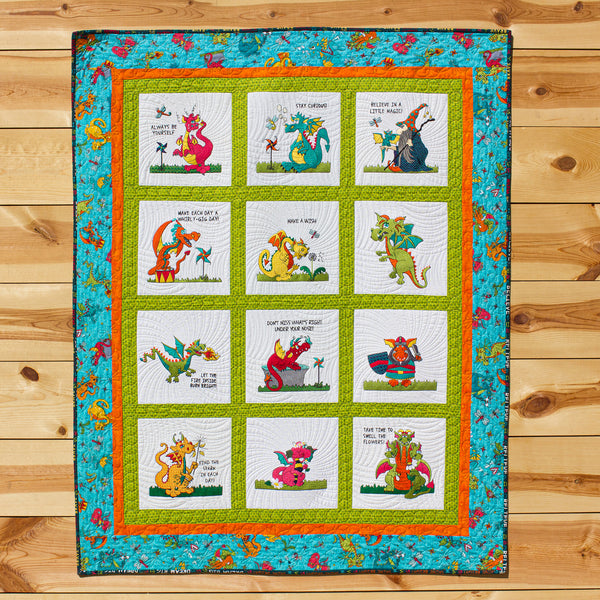 Whirly-Gig Dragon Embroidery