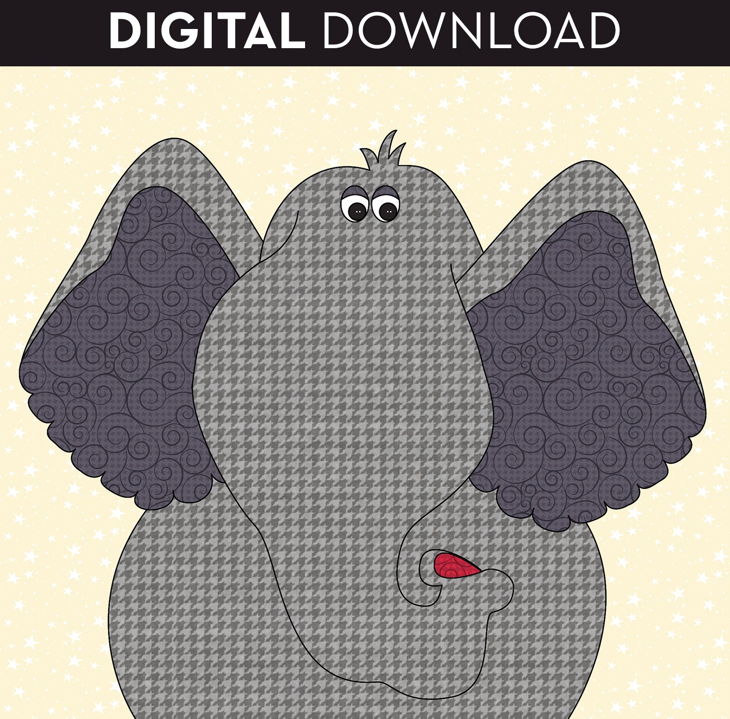 Elephant Head Applique