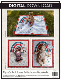 Elyse's Rainbow Milestone Blanket Pattern