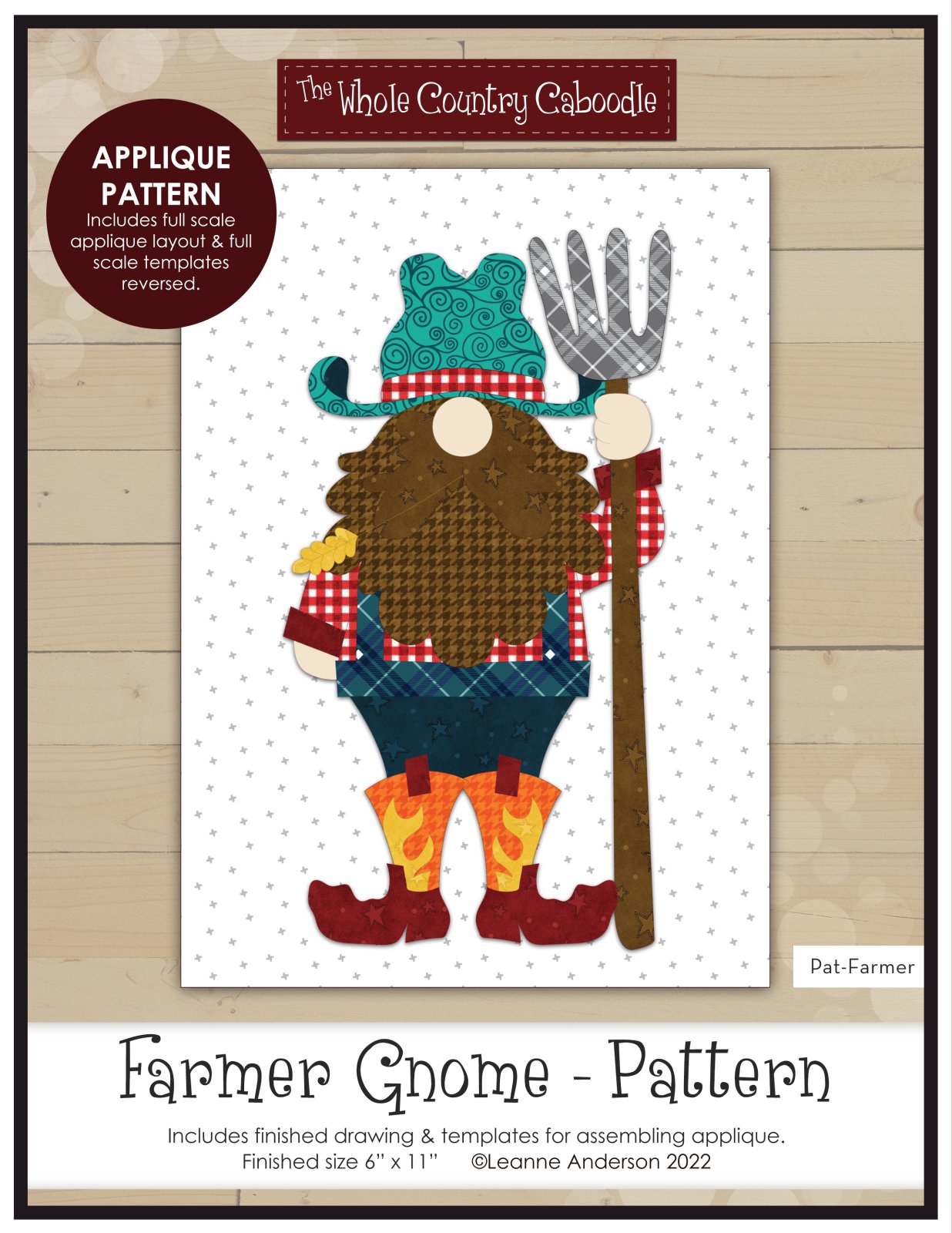 Farmer Gnome Applique